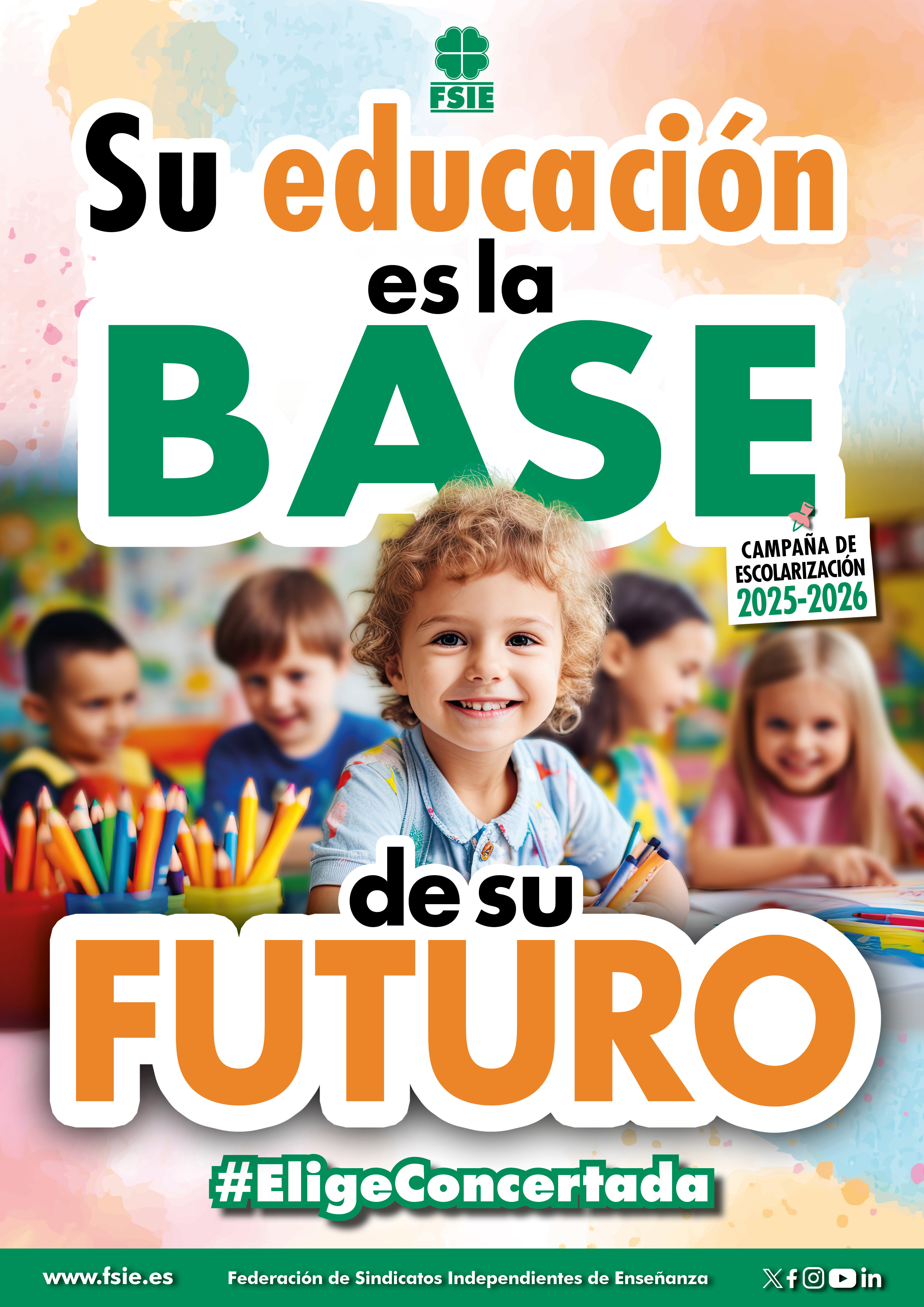 Cartel A3 Escolarización 2025 castellano